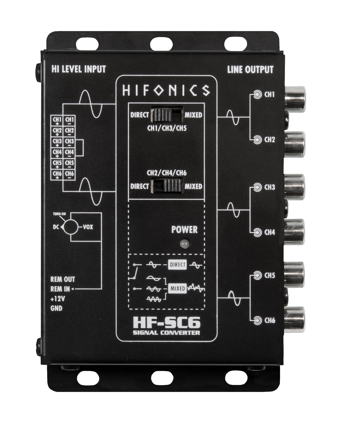 6CH High to Low Level Converter HF-SC6 (mit EPS)